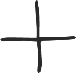 A plus sign that upon click will take you back to the homepage